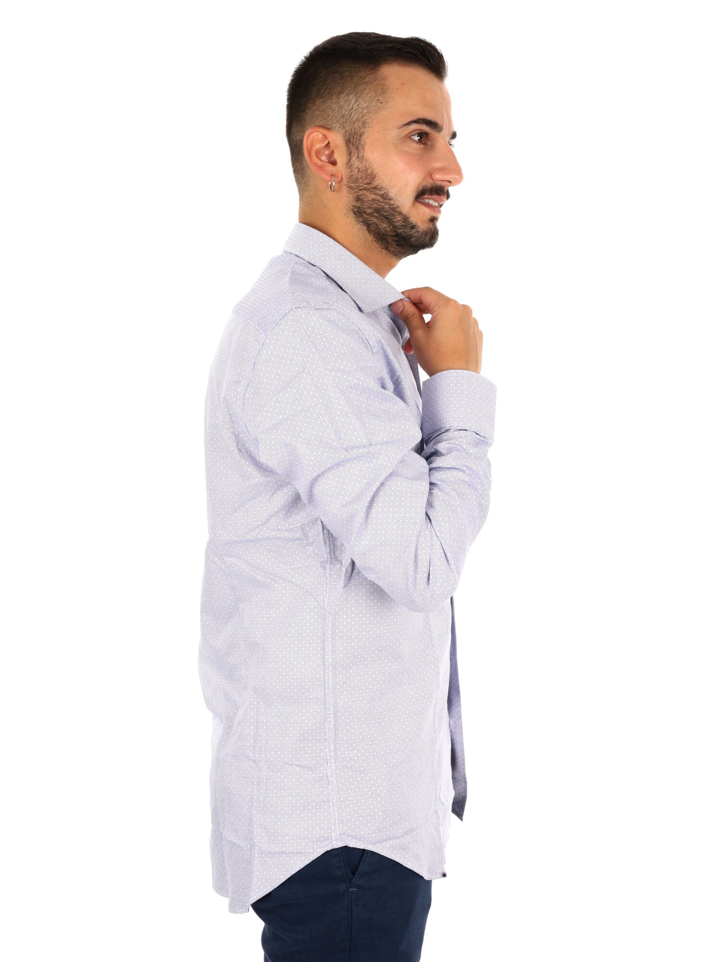 Fb King 18, camicia da uomo azzurra