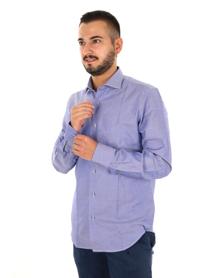 Fb King 22, camicia da uomo azzurra