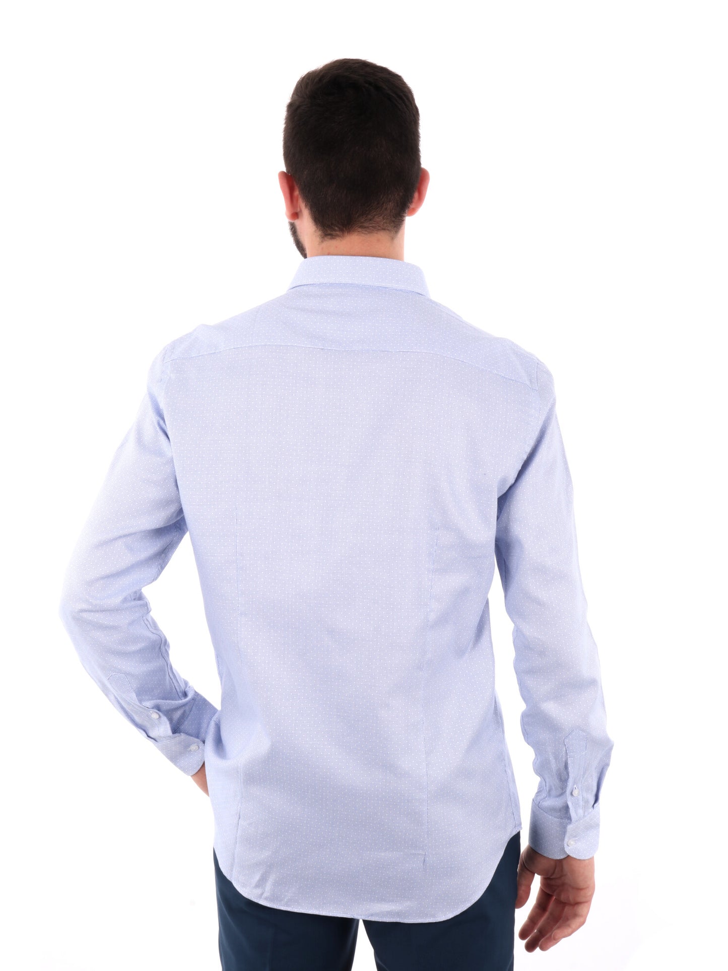 F.B. CAMICIA ML - BIANCO CELESTE
