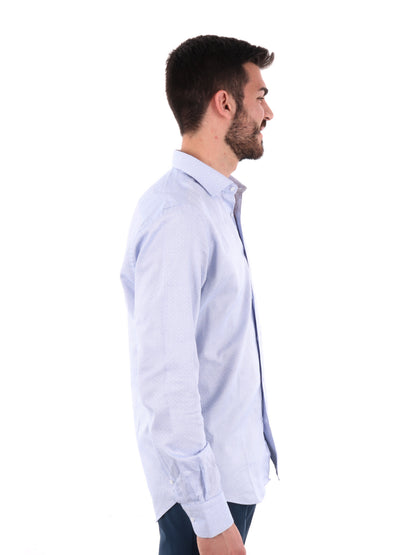 F.B. CAMICIA ML - BIANCO CELESTE