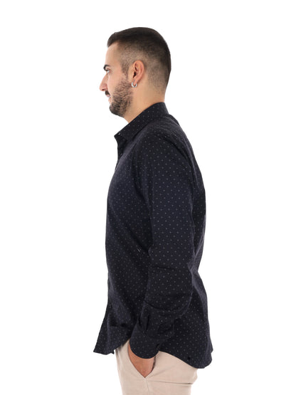 Fb Lipsia 6, camicia da uomo nera