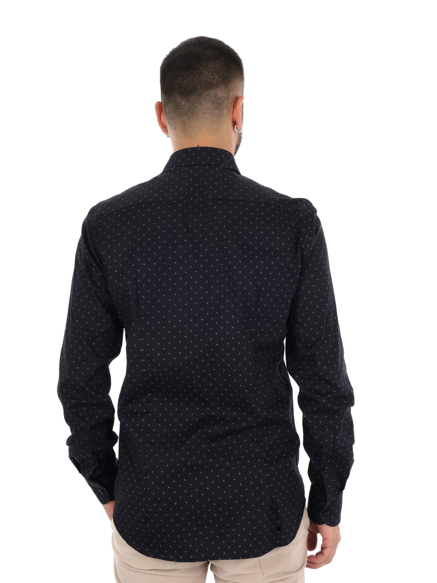 Fb Lipsia 6, camicia da uomo nera