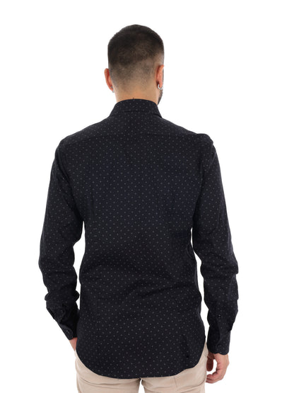 Fb Lipsia 6, camicia da uomo nera