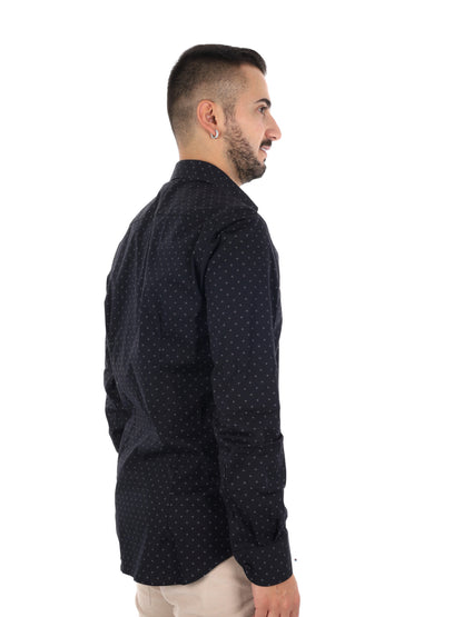 Fb Lipsia 6, camicia da uomo nera