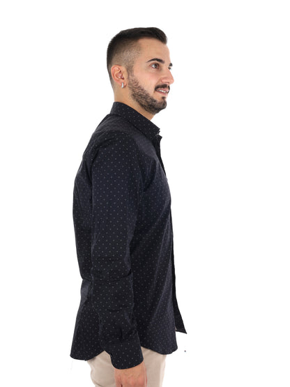 Fb Lipsia 6, camicia da uomo nera
