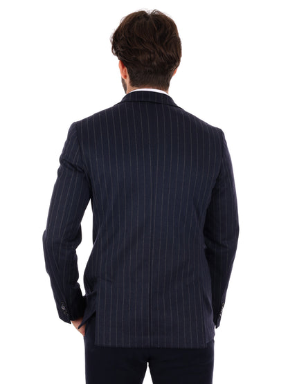 GIACCA A RIGHE MONOPETTO FB DA UOMO BLU