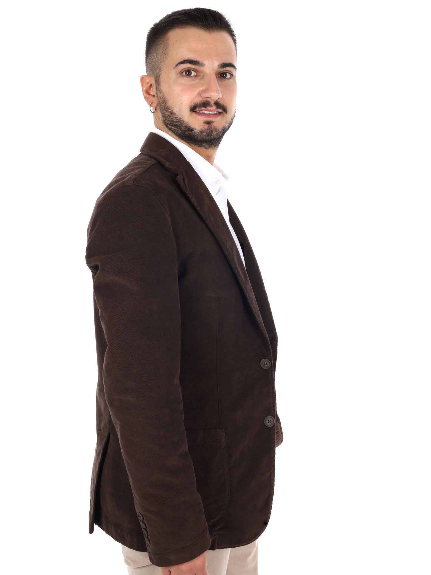 Fb Giacca Fustagno, giacca da uomo marrone