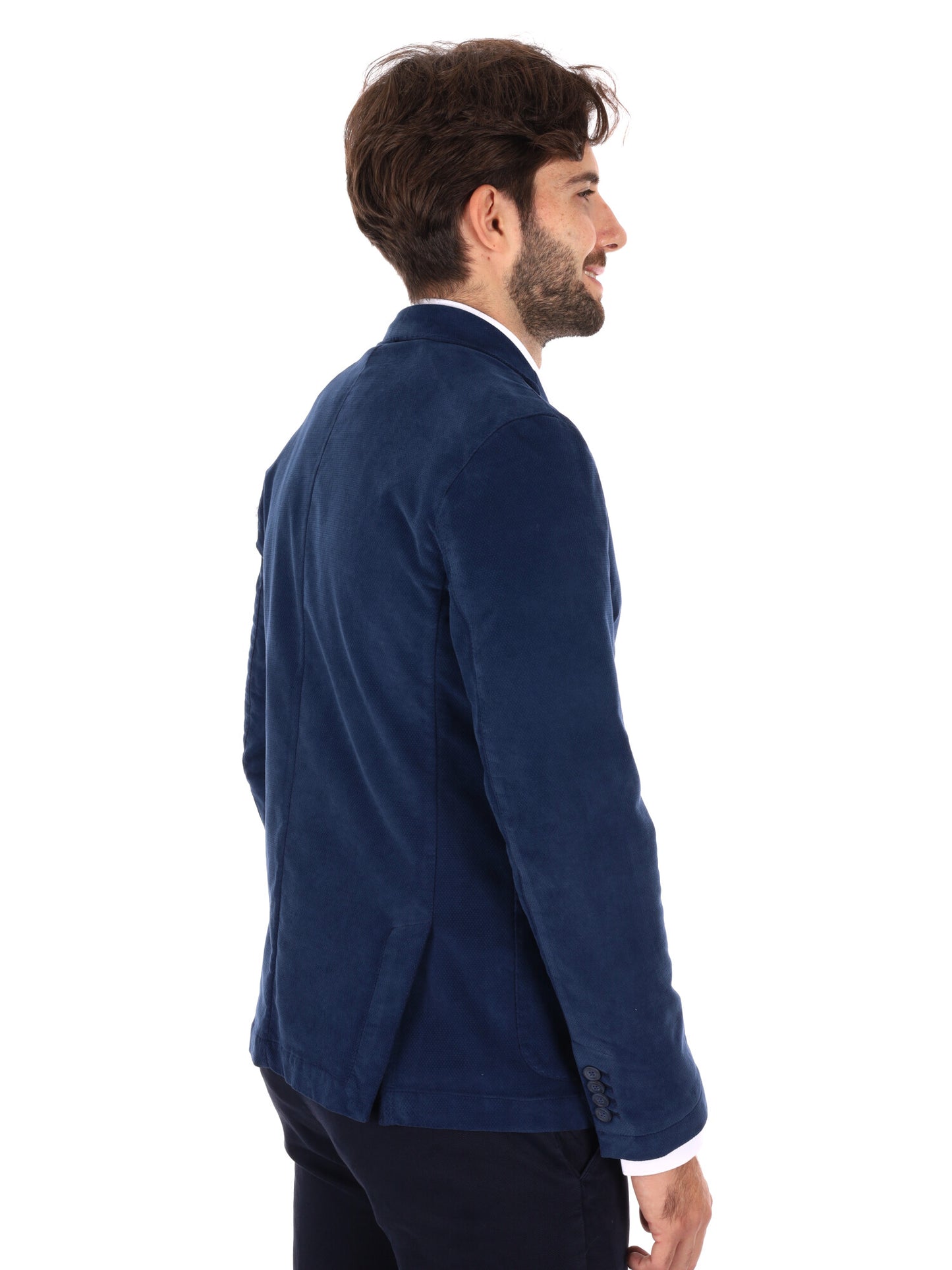 GIACCA FUSTAGNO MONOPETTO FB DA UOMO BLU