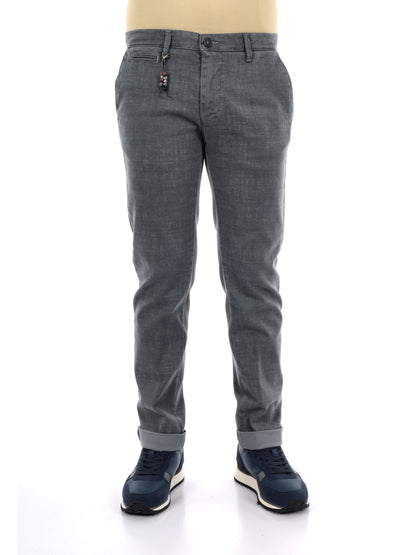 Fb LM393 Gr Me, pantalone da uomo grigio