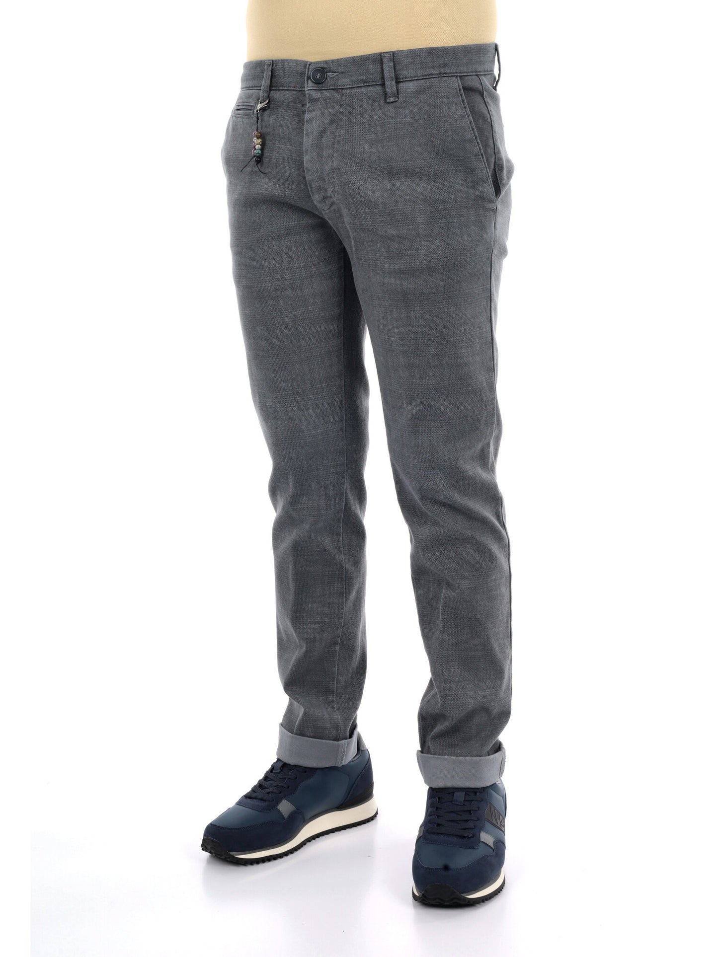 Fb LM393 Gr Me, pantalone da uomo grigio