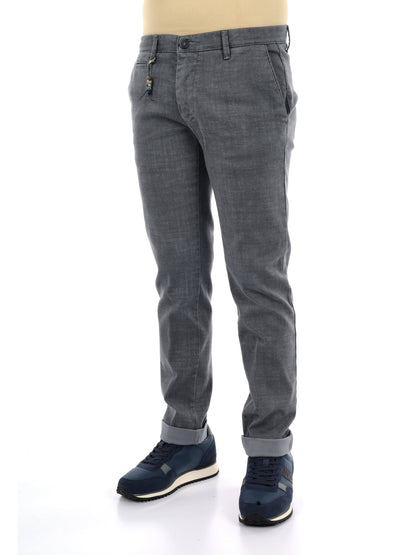Fb LM393 Gr Me, pantalone da uomo grigio