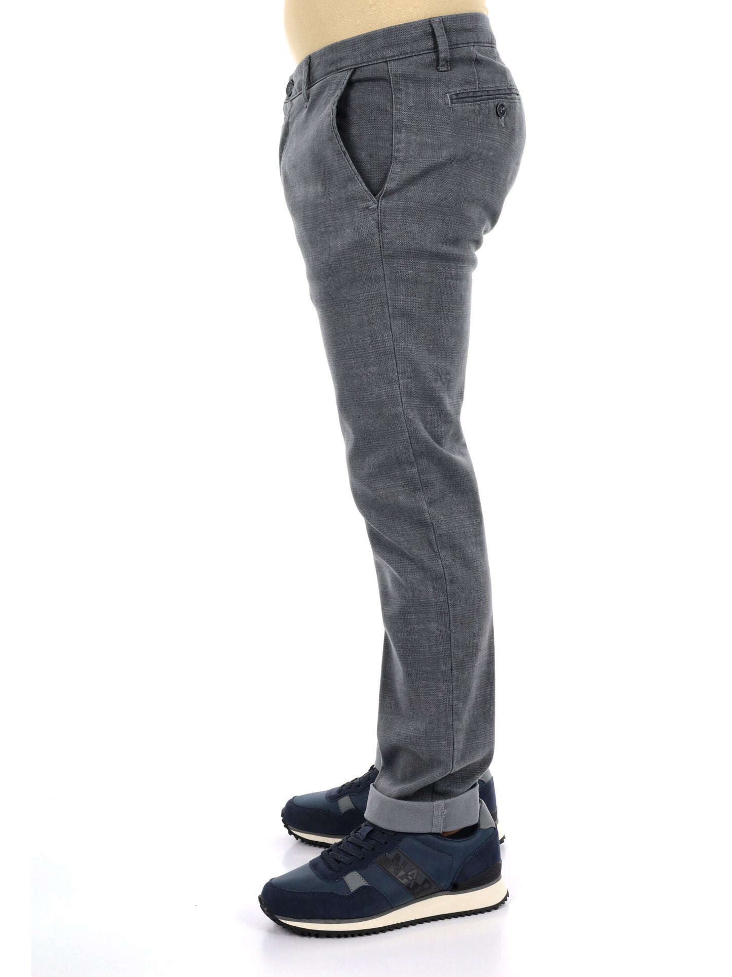 Fb LM393 Gr Me, pantalone da uomo grigio