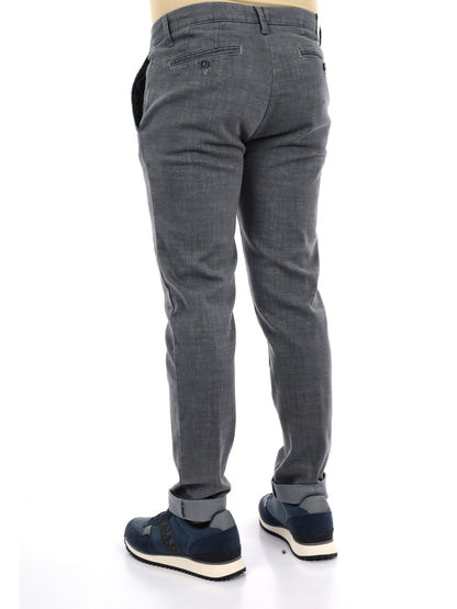 Fb LM393 Gr Me, pantalone da uomo grigio