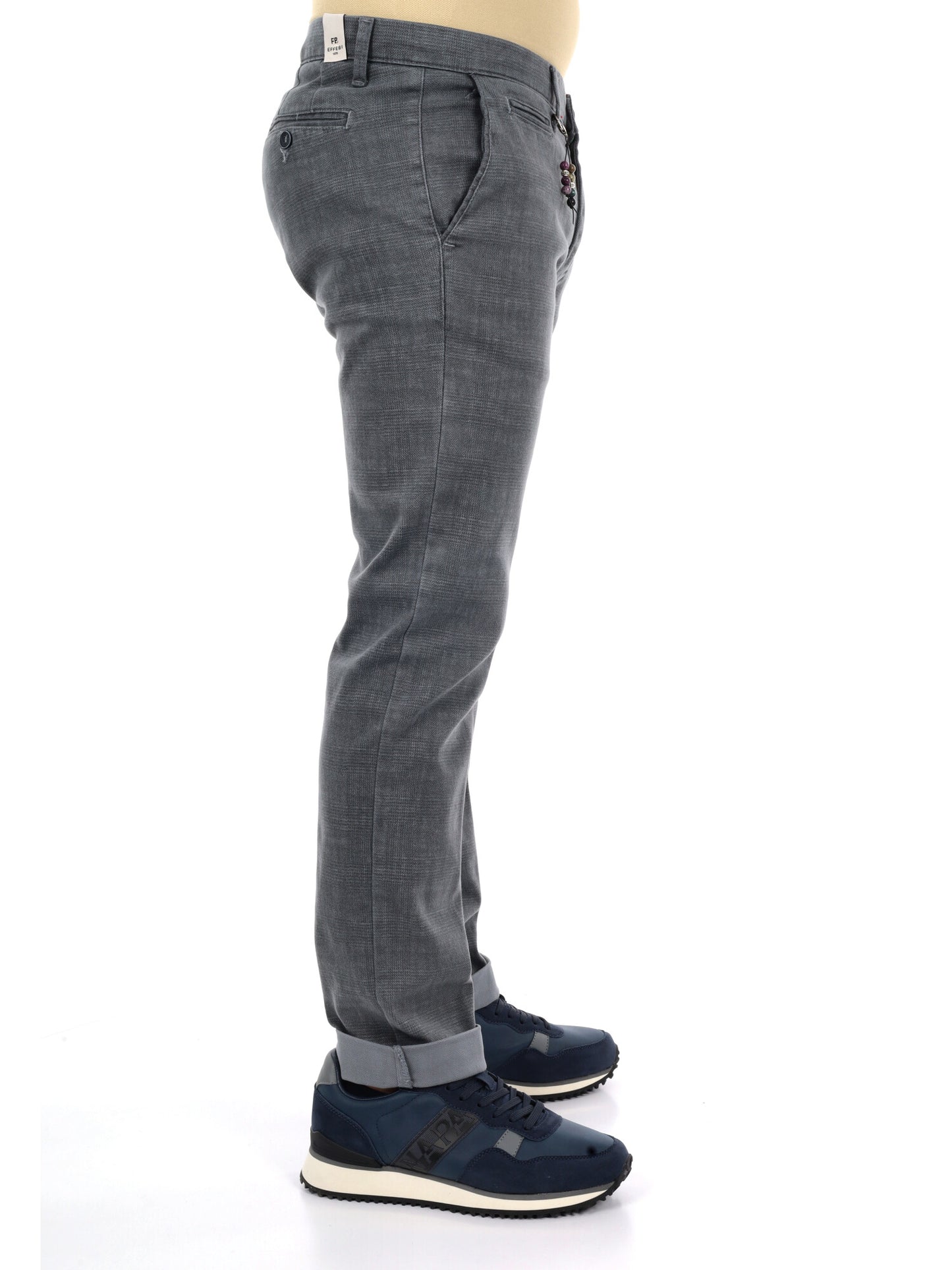 Fb LM393 Gr Me, pantalone da uomo grigio