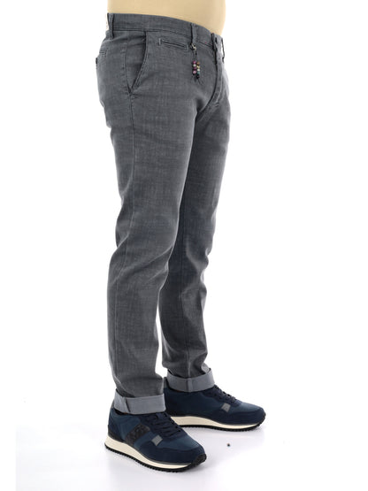 Fb LM393 Gr Me, pantalone da uomo grigio