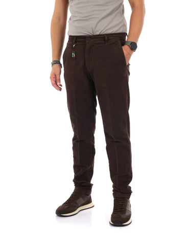 Fb LM395 08, pantalone da uomo marrone