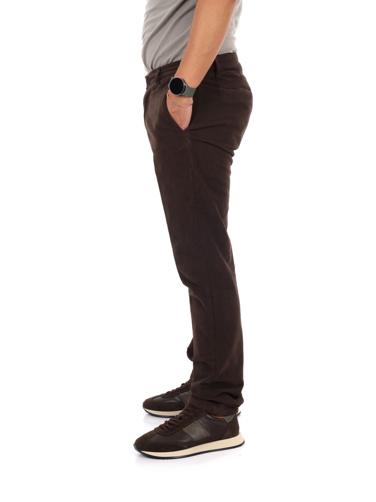 Fb LM395 08, pantalone da uomo marrone