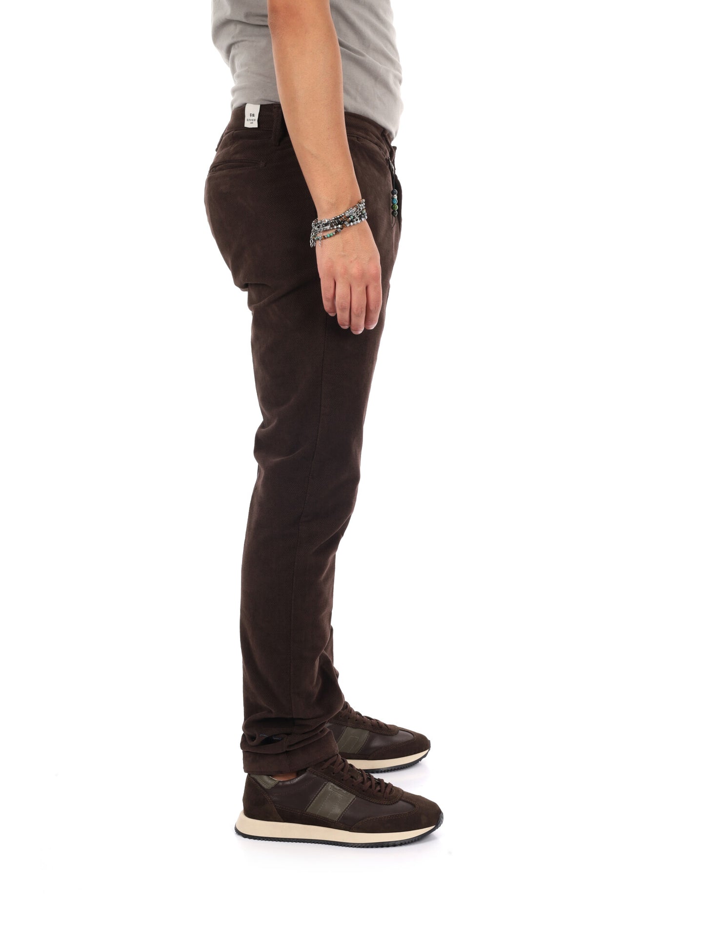 Fb LM395 08, pantalone da uomo marrone