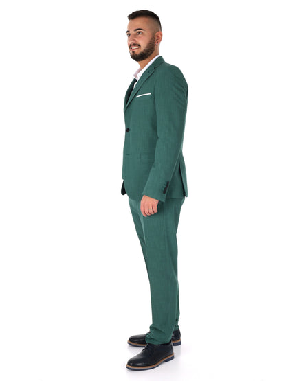 Abito verde elegante da uomo FB, perfetto per cerimonie primaverili
