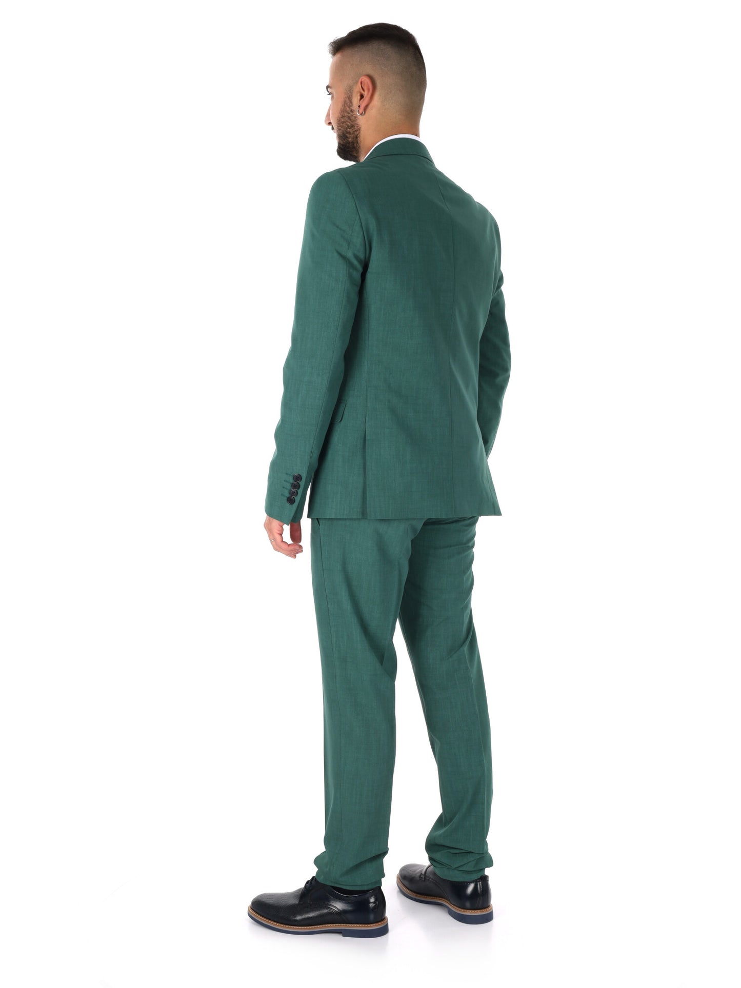 Abito verde elegante da uomo FB, perfetto per cerimonie primaverili