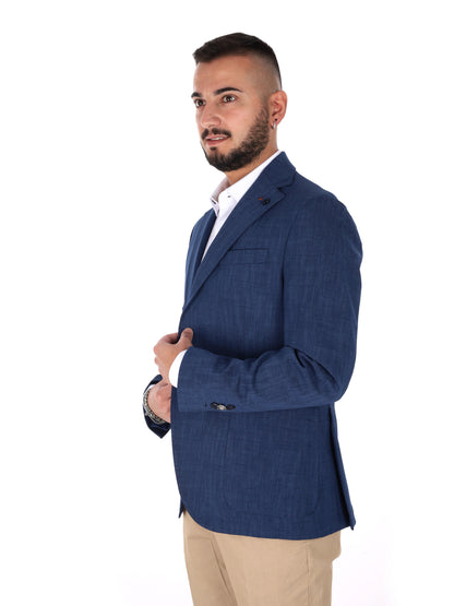 Giacca elegante da uomo FB blu in punto milano versatile