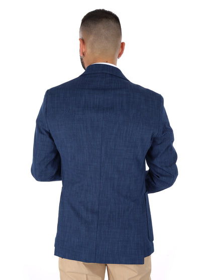 Giacca elegante da uomo FB blu in punto milano versatile