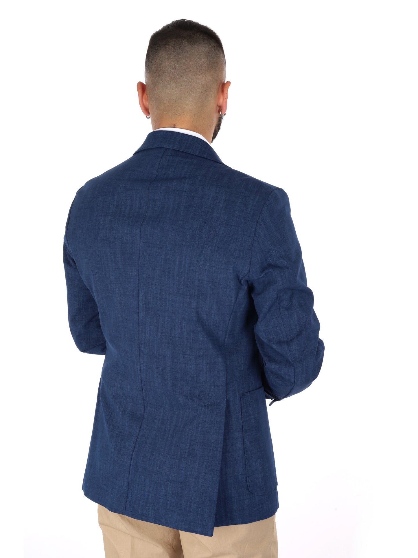 Giacca elegante da uomo FB blu in punto milano versatile