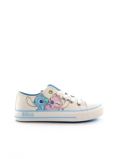 Leomil Stitch, sneakers in tela bianche per bambini