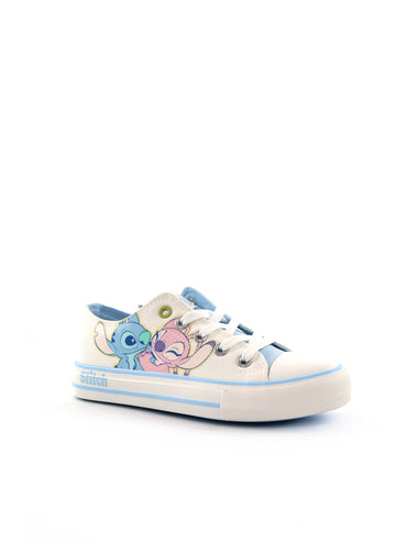 Leomil Stitch, sneakers in tela bianche per bambini