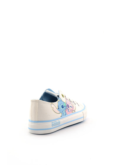 Leomil Stitch, sneakers in tela bianche per bambini