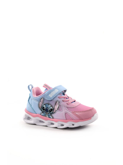 Leomil Stitch sneaker slip on unisex bambino rosa con luci