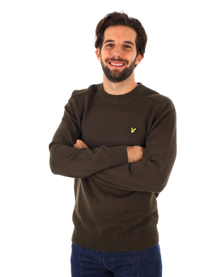 MAGLIONE LYLE&SCOTT DA UOMO OLIVA