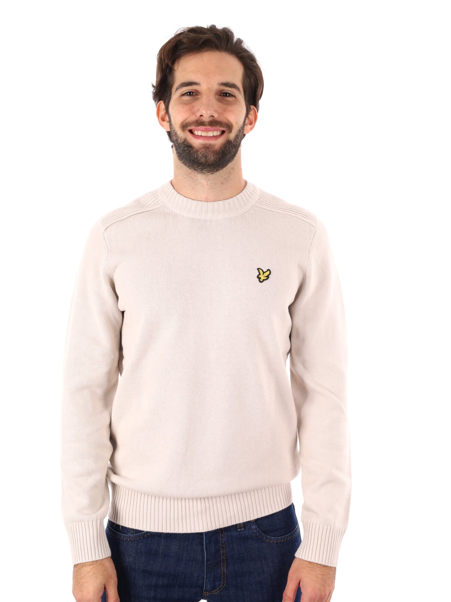 MAGLIONE LYLE&SCOTT DA UOMO PANNA