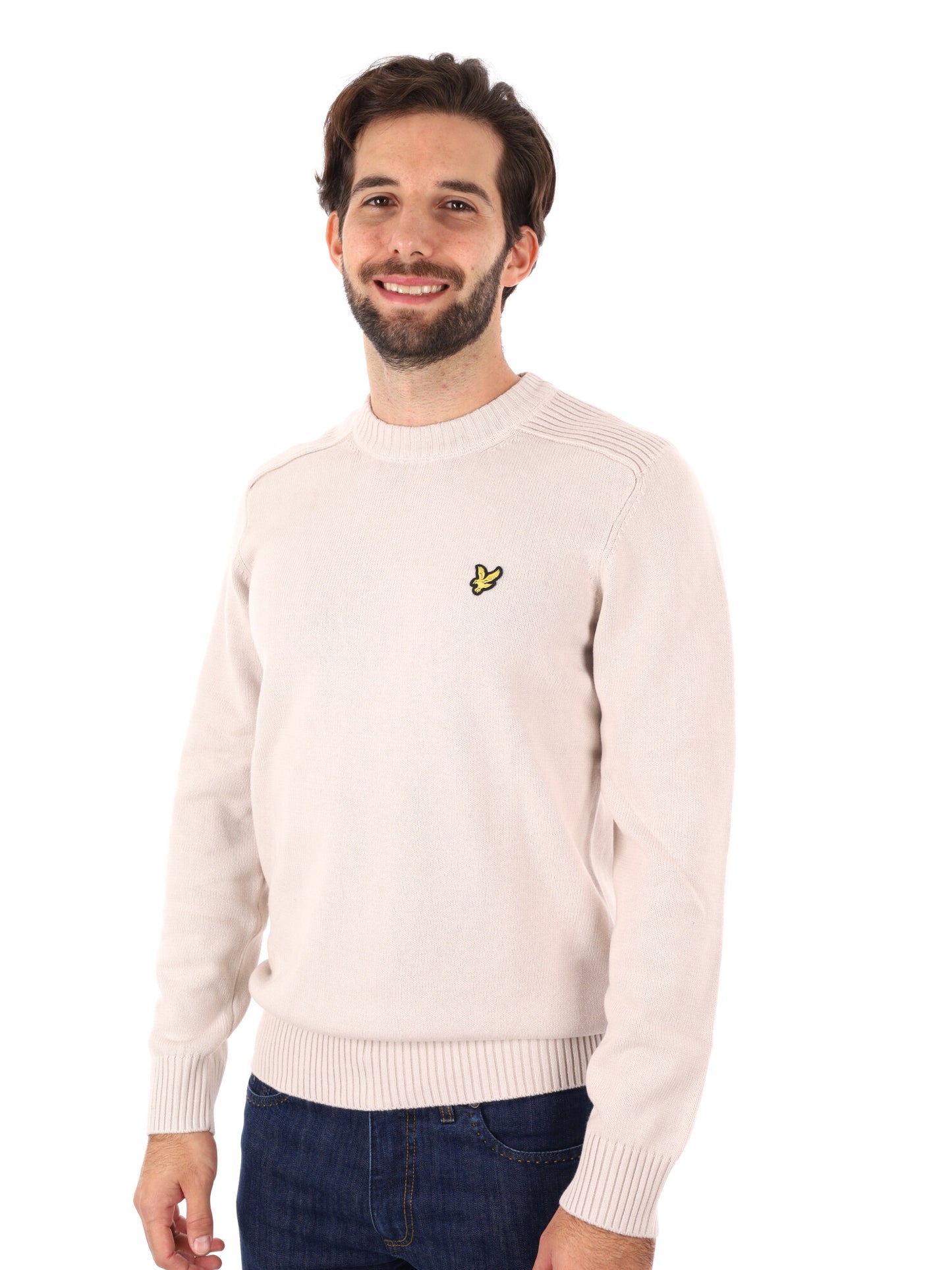 MAGLIONE LYLE&SCOTT DA UOMO PANNA