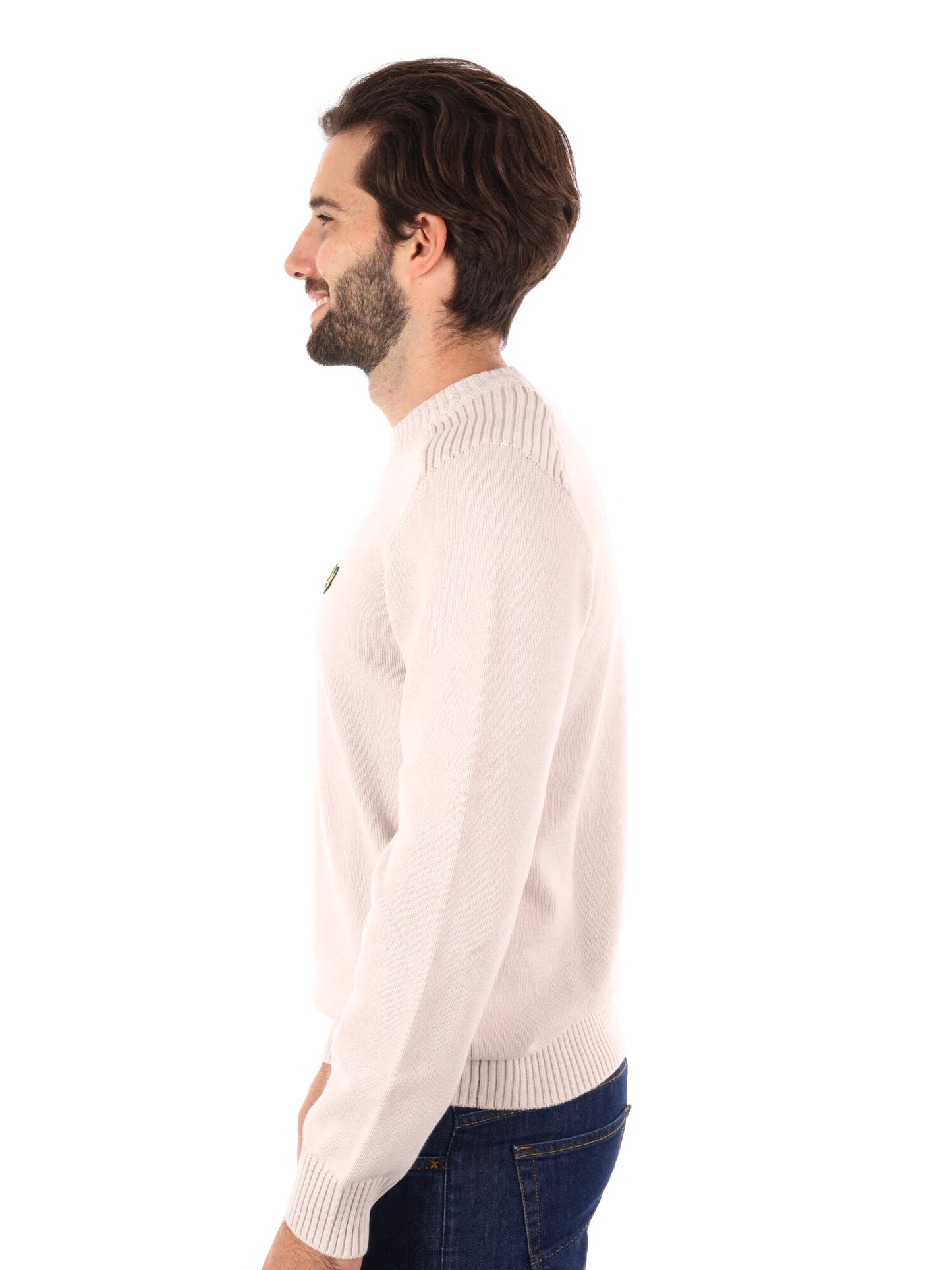 MAGLIONE LYLE&SCOTT DA UOMO PANNA