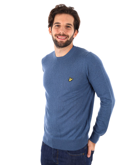 MAGLIA GIROCOLLO LYLE&SCOTT DA UOMO AZZURRO