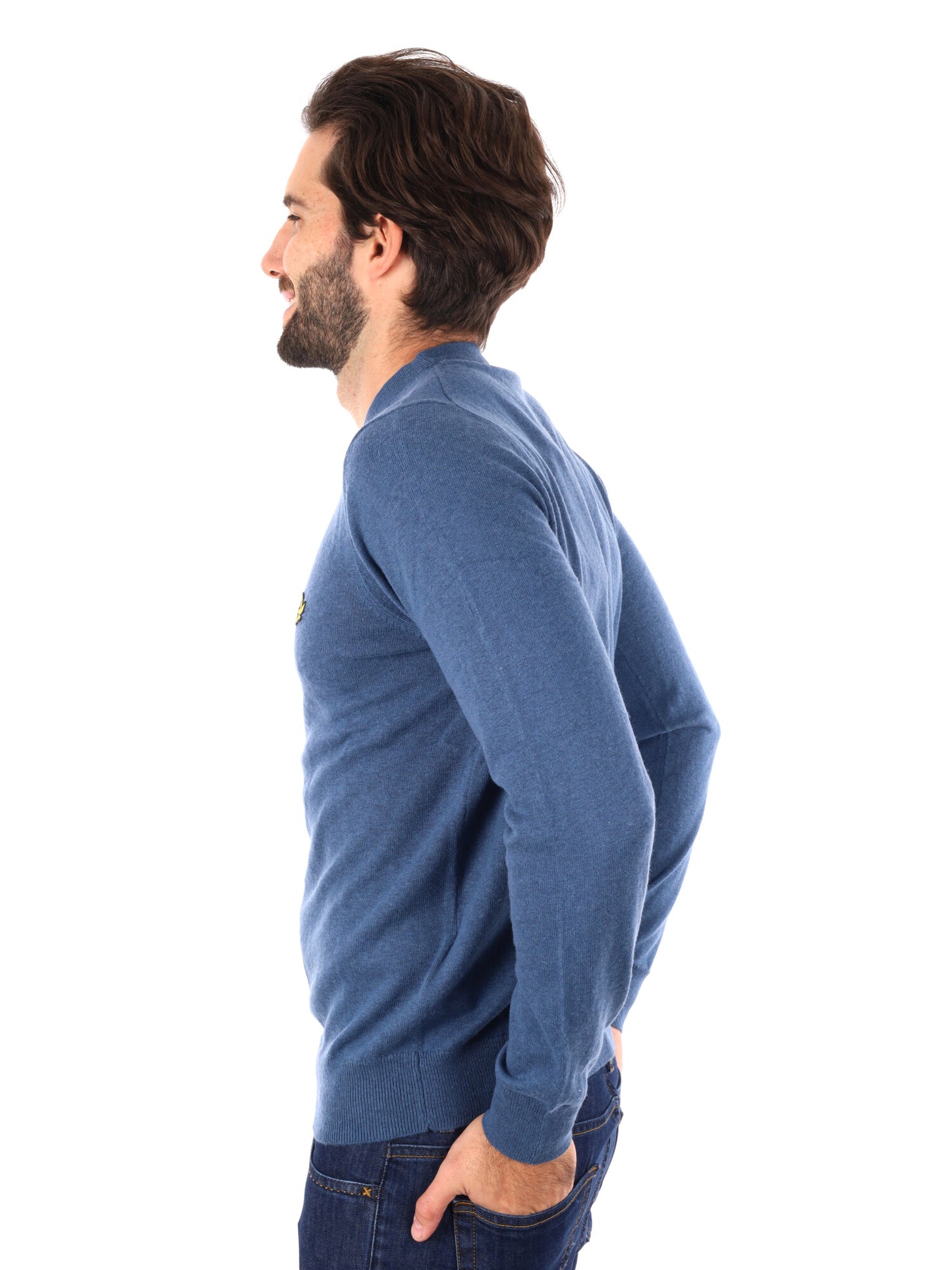 MAGLIA GIROCOLLO LYLE&SCOTT DA UOMO AZZURRO
