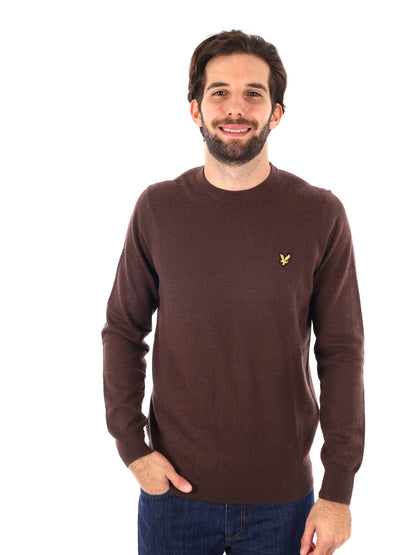 MAGLIA GIROCOLLO LYLE&SCOTT DA UOMO MARRONE