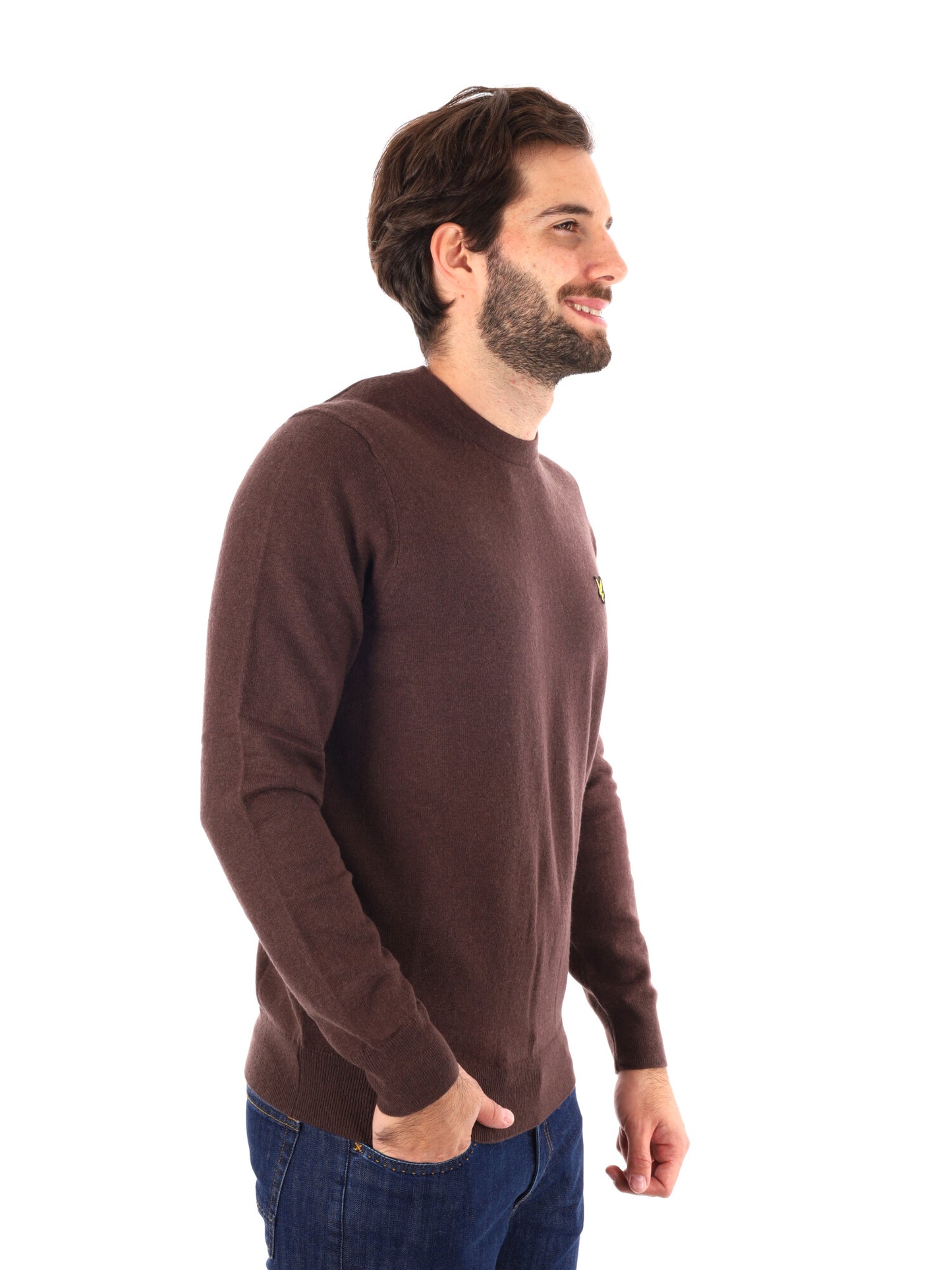 MAGLIA GIROCOLLO LYLE&SCOTT DA UOMO MARRONE