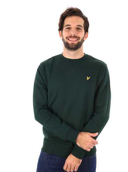 FELPA GIROCOLLO LYLE&SCOTT DA UOMO VERDE SCURO