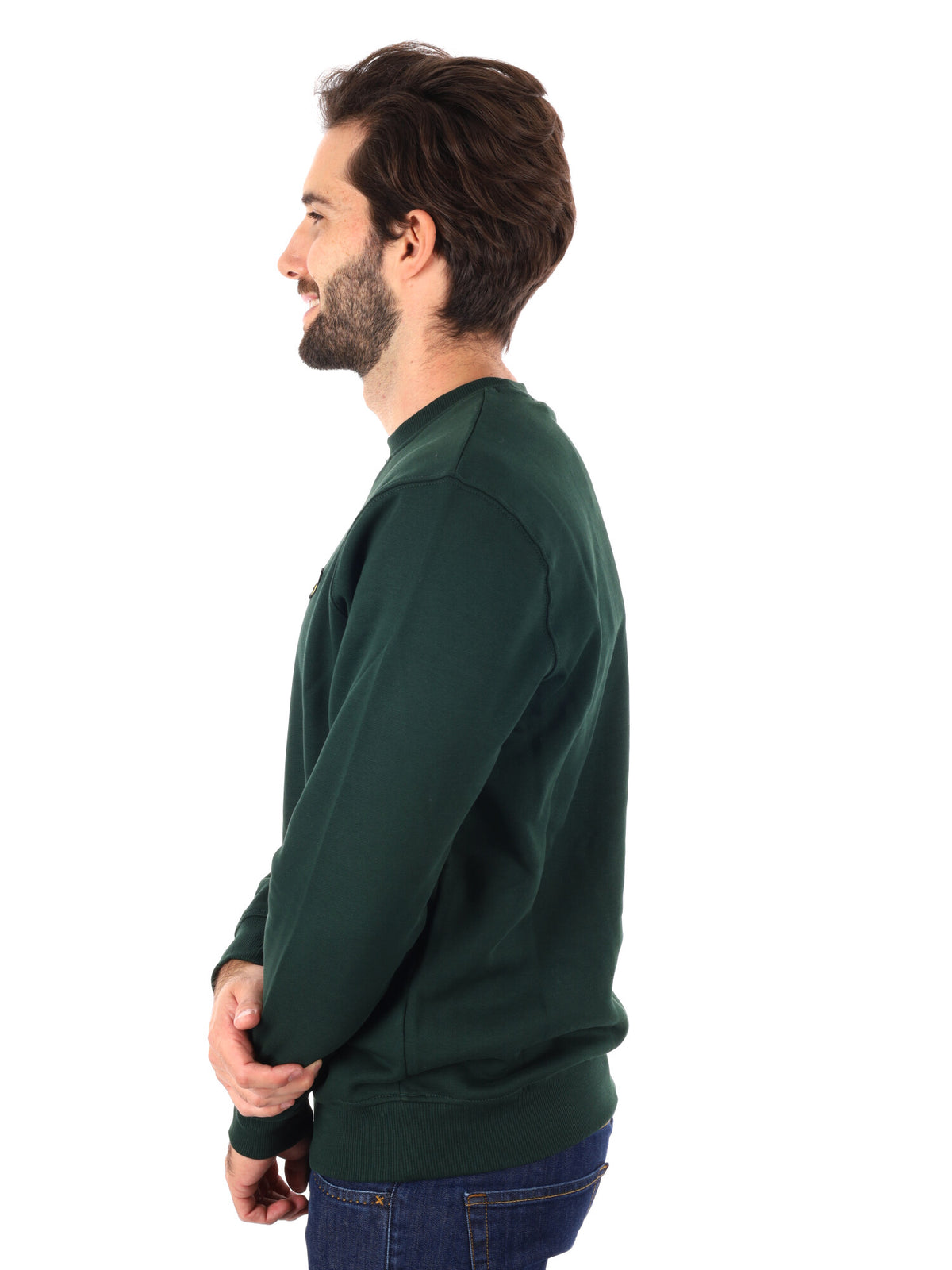Lyle&scott felpa gir da uomo verde scuro