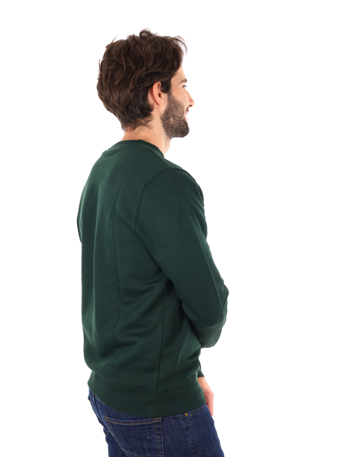 Lyle&scott felpa gir da uomo verde scuro