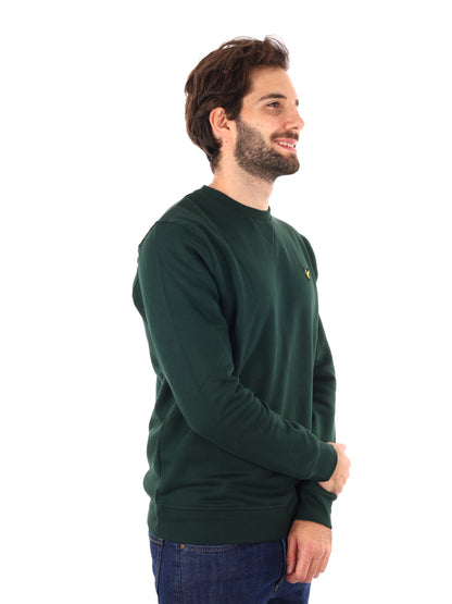 Lyle&scott felpa gir da uomo verde scuro