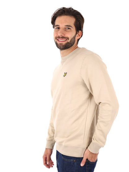 FELPA GIROCOLLO LYLE&SCOTT DA UOMO PANNA