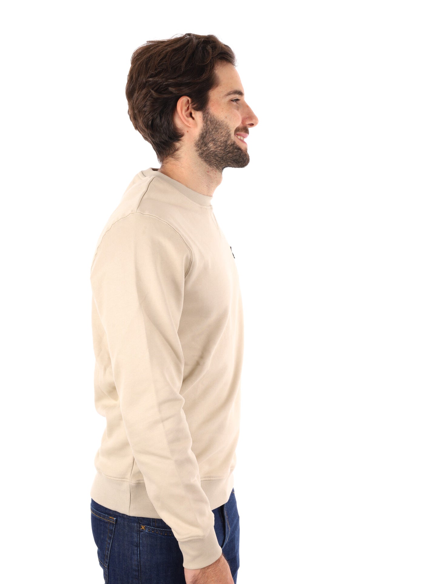 FELPA GIROCOLLO LYLE&SCOTT DA UOMO PANNA