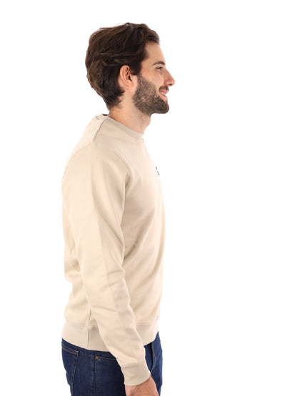 FELPA GIROCOLLO LYLE&SCOTT DA UOMO PANNA