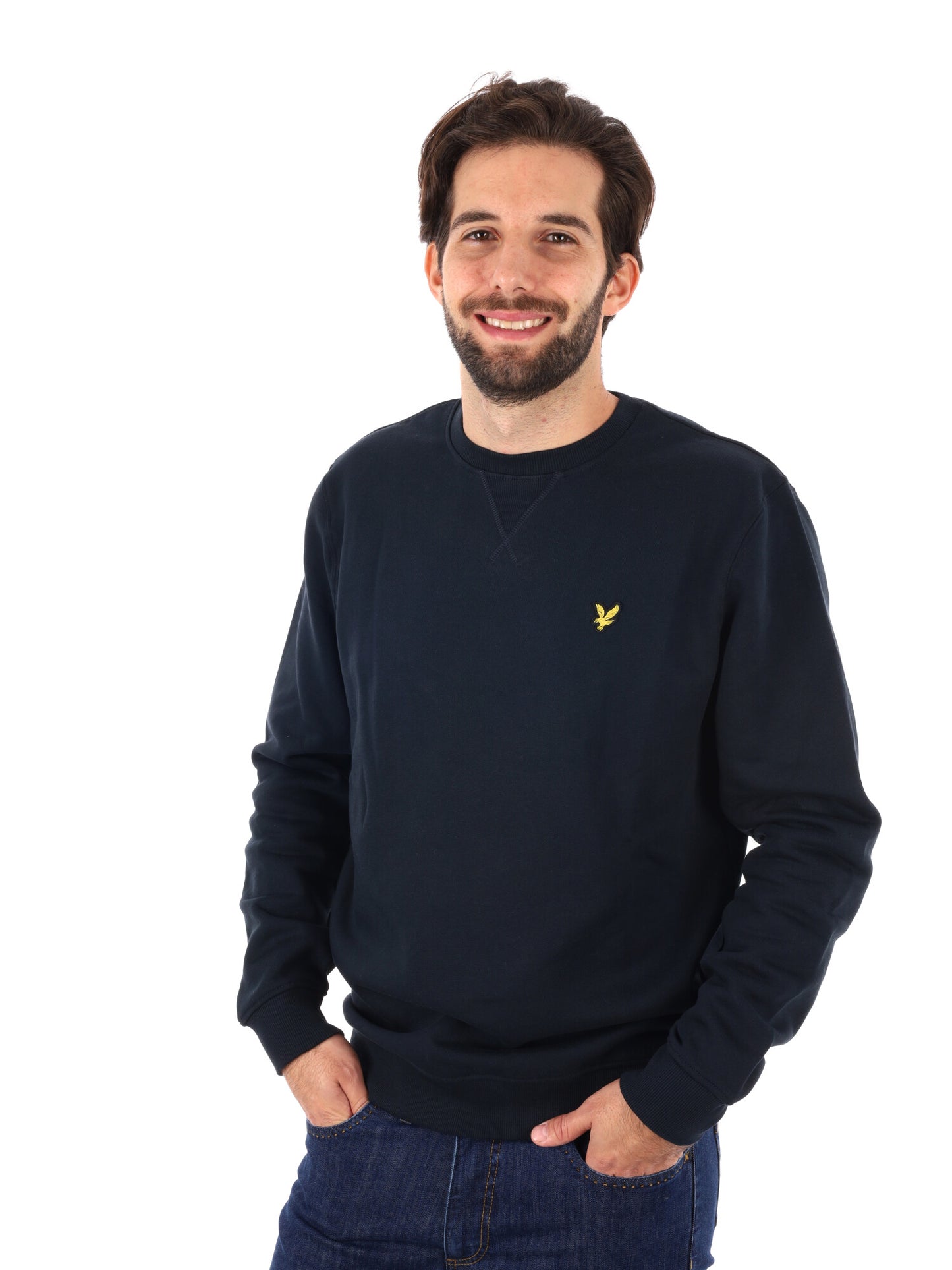 FELPA GIROCOLLO LYLE&SCOTT DA UOMO BLU