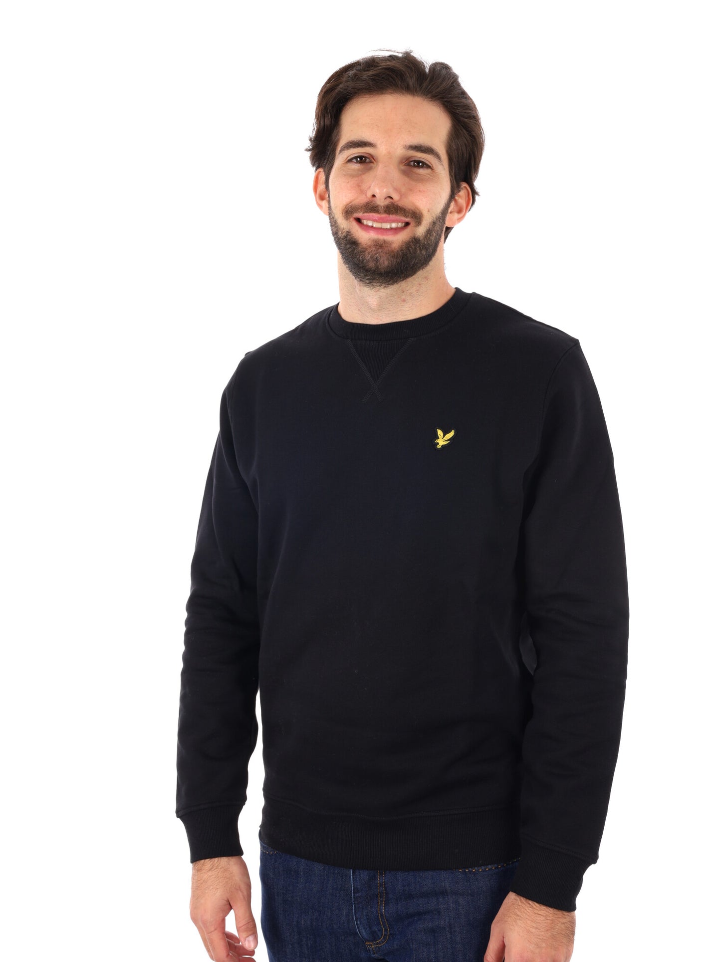 FELPA GIROCOLLO LYLE&SCOTT DA UOMO NERO