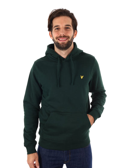 FELPA CON CAPPUCCIO LYLE&SCOTT UOMO VERDE