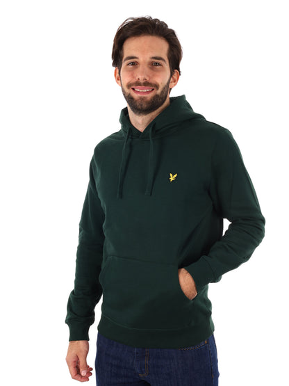 FELPA CON CAPPUCCIO LYLE&SCOTT UOMO VERDE